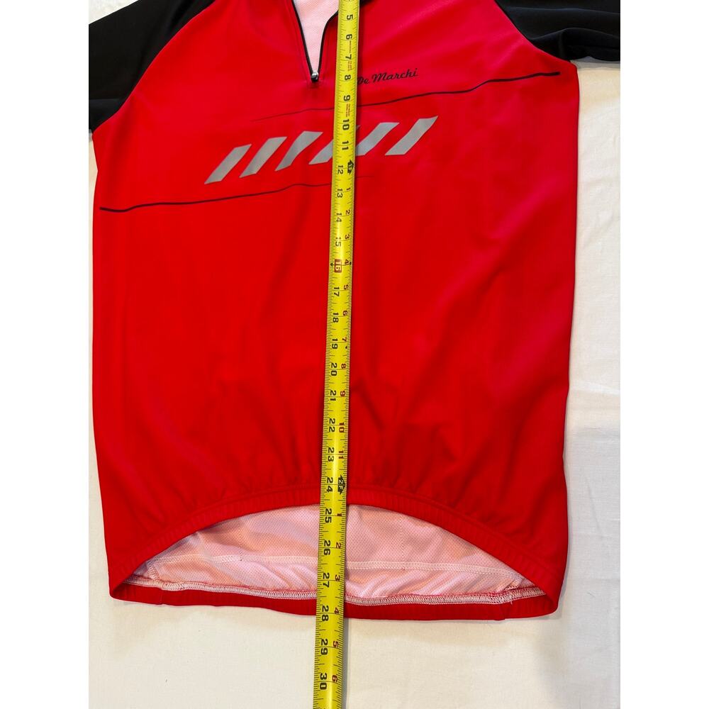 De Marchi Cycling Jersey Red/Black Half Zip Men’s XL Made in Italy Bike Shirt - Picture 7 of 7